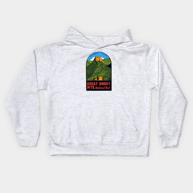 1960s Great Smoky Mountains National Park Kids Hoodie by historicimage